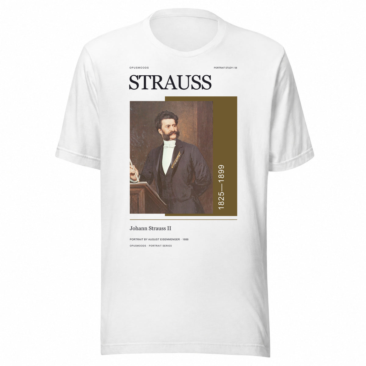 08 Johann Strauss II Portrait — OPUSMOODS Unisex T-Shirt