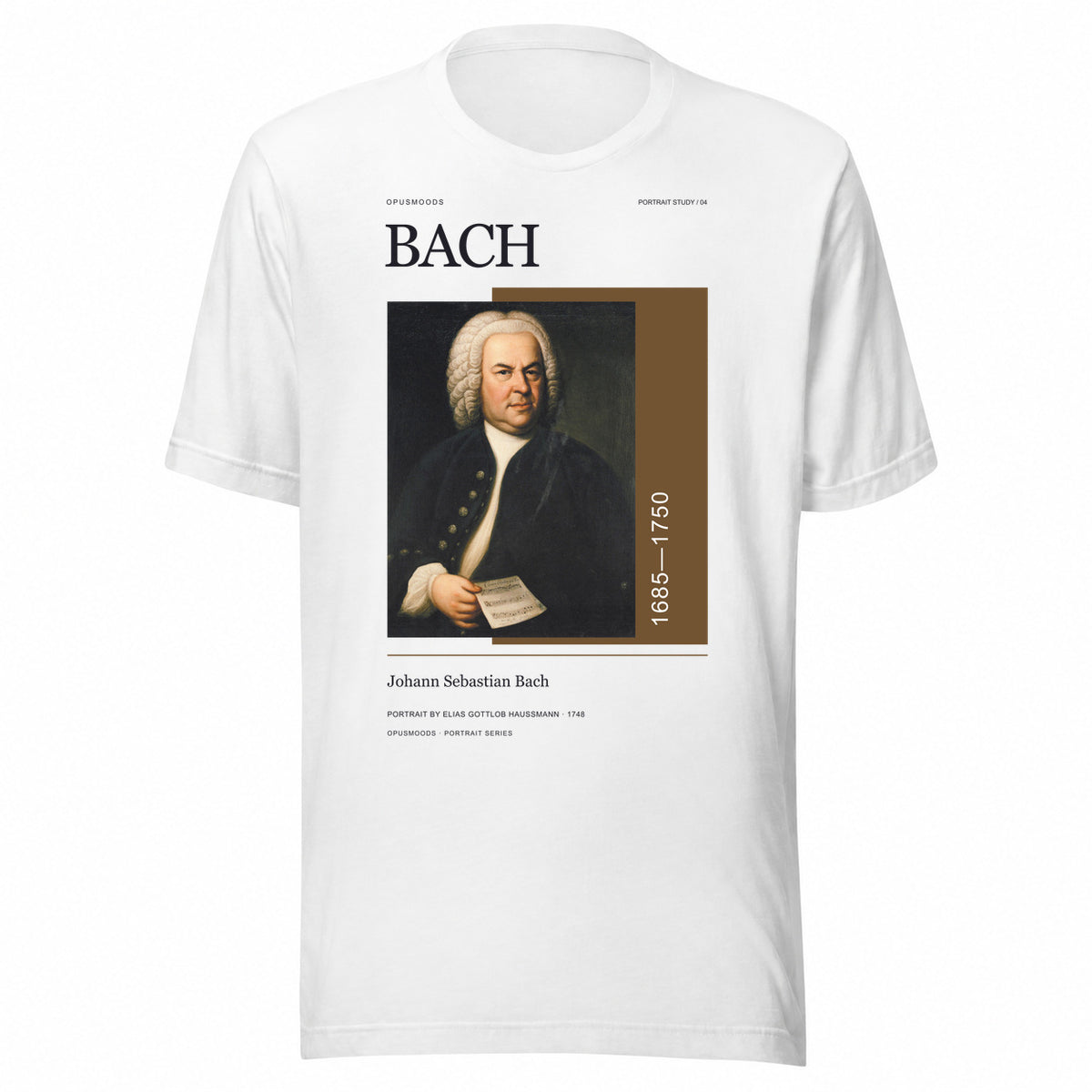 04 Bach Portrait — OPUSMOODS Unisex T-Shirt