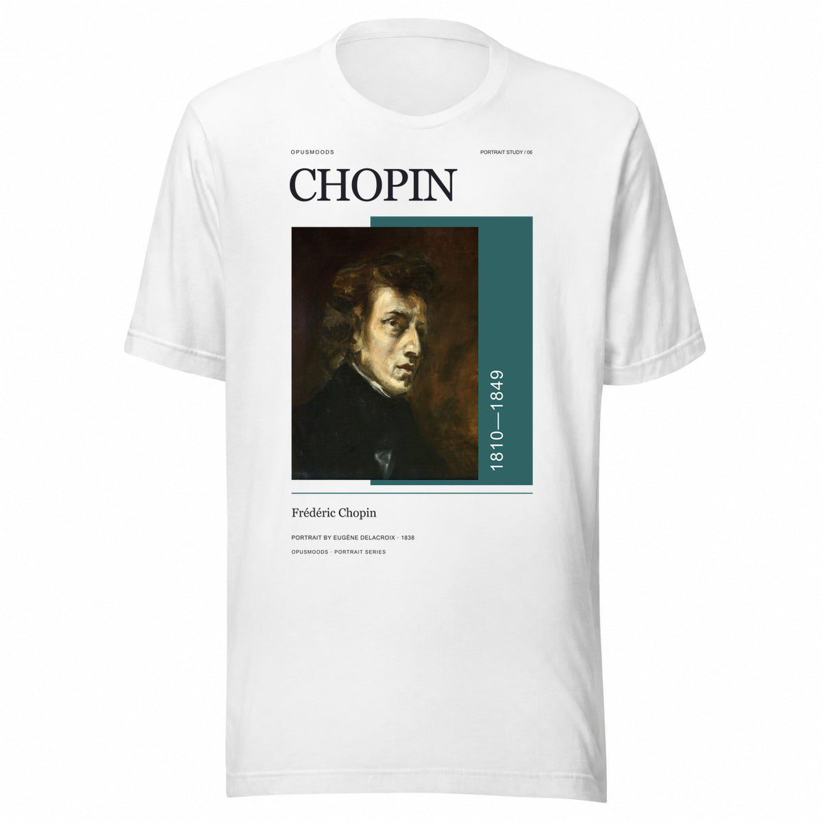 06 Chopin Portrait — OPUSMOODS Unisex T-Shirt